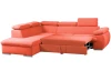 Rohová sedacia súprava Viera, oranžová látka, ľavý roh