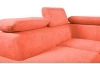 Rohová sedacia súprava Viera, oranžová látka, ľavý roh