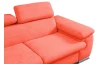 Rohová sedacia súprava Viera, oranžová látka, ľavý roh