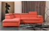 Rohová sedacia súprava Viera, oranžová látka, ľavý roh