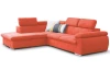Rohová sedacia súprava Viera, oranžová látka, ľavý roh