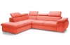 Rohová sedacia súprava Viera, oranžová látka, ľavý roh