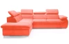 Rohová sedacia súprava Viera, oranžová látka, ľavý roh
