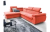 Rohová sedacia súprava Viera, oranžová látka, ľavý roh