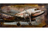Kovový obraz na stenu Lietadlo veterán 80x40 cm, vintage