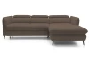Rohová sedacia súprava Mango,  hnedá látka, pravý roh