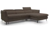 Rohová sedacia súprava Mango,  hnedá látka, pravý roh