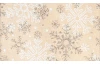 Vianočná dekoračná látka Snehové vločky 250x28 cm, piesková