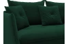 Rohová sedacia súprava Glam, tmavo zelená látka, pravý roh
