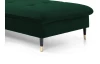 Rohová sedacia súprava Glam, tmavo zelená látka, pravý roh
