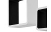 Súprava nástenných regálov (3 ks) Cubo, biela/čierna lesk