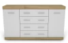 Komoda so zásuvkami Ares 150 cm, dub artisan/biela