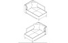 Rozkladacia pohovka Rex, šedo-béžová štruktúrovaná látka
