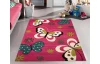 Detský koberec Diamond Kids 120x170 cm, motív motýľov, ružový