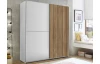 Šatníková skriňa Berno, 170 cm, biela/dub