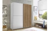Šatníková skriňa Berno, 170 cm, biela/dub