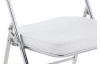 Skladacia stolička Liana, biela ekokoža