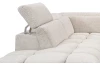 Rohová sedačka Fubu, šedo-krémová štruktúrovaná látka, ľavý roh