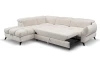Rohová sedačka Fubu, šedo-krémová štruktúrovaná látka, ľavý roh