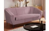 Trojmiestna pohovka Olivio, svetle ružová zamatová látka