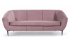 Trojmiestna pohovka Olivio, svetle ružová zamatová látka