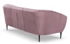 Trojmiestna pohovka Olivio, svetle ružová zamatová látka