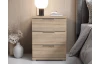 Nočný stolík s 3 zásuvkami Smilla, výška 61 cm, dub sonoma