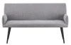 Jedálenská lavica s podrúčkami Kassandra, holubia šedá tkanina