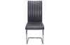 Jedálenská stolička Vertical, antracitová látka v optike lesklej kože
