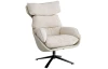 Otočné kreslo Pavia, svetlo béžová tkanina