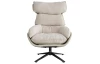 Otočné kreslo Pavia, svetlo béžová tkanina