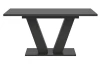 Rozkladací jedálenský stôl Moteon 150x90 cm, sivý/sivý, podnož V