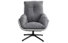 Otočné kreslo Modena, holubia šedá tkanina