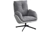 Otočné kreslo Modena, holubia šedá tkanina