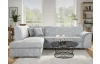 Rohová sedacia súprava Bernett, holubia sivá látka, ľavý roh