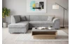 Rohová sedacia súprava Bernett, holubia sivá látka, ľavý roh