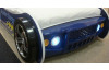 Detská pretekárska posteľ Energy 90x200 cm, modré auto s osvetlením