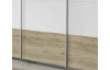 Šatníková skriňa s posuvnými dverami Bustas, 271 cm, dub san remo/biela