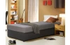 Posteľ Ormea 88x202 cm, antracitová/šedá látka