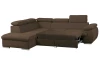 Rohová sedacia  súprava Viera, hnedá látka, ľavý roh