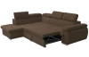 Rohová sedacia  súprava Viera, hnedá látka, ľavý roh