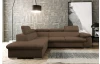 Rohová sedacia  súprava Viera, hnedá látka, ľavý roh