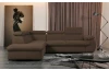Rohová sedacia  súprava Viera, hnedá látka, ľavý roh