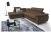 Rohová sedacia  súprava Viera, hnedá látka, ľavý roh