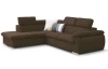 Rohová sedacia  súprava Viera, hnedá látka, ľavý roh