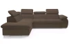 Rohová sedacia  súprava Viera, hnedá látka, ľavý roh