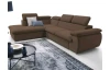 Rohová sedacia  súprava Viera, hnedá látka, ľavý roh