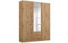 Šatníková skriňa so zrkadlom Case, 136 cm, dub artisan