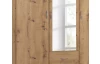 Šatníková skriňa so zrkadlom Case, 136 cm, dub artisan