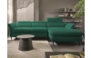 Rohová sedacia súprava Mango, zelená látka, pravý roh